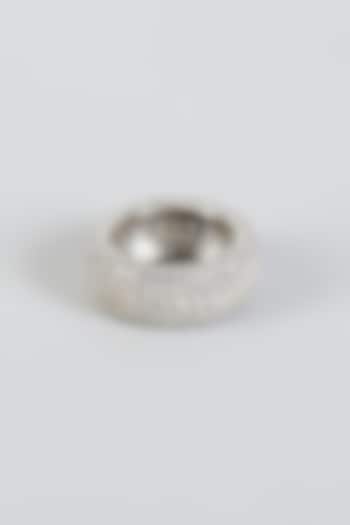 White Finish Five-Band Ring In Sterling Silver by Tesoro by Bhavika