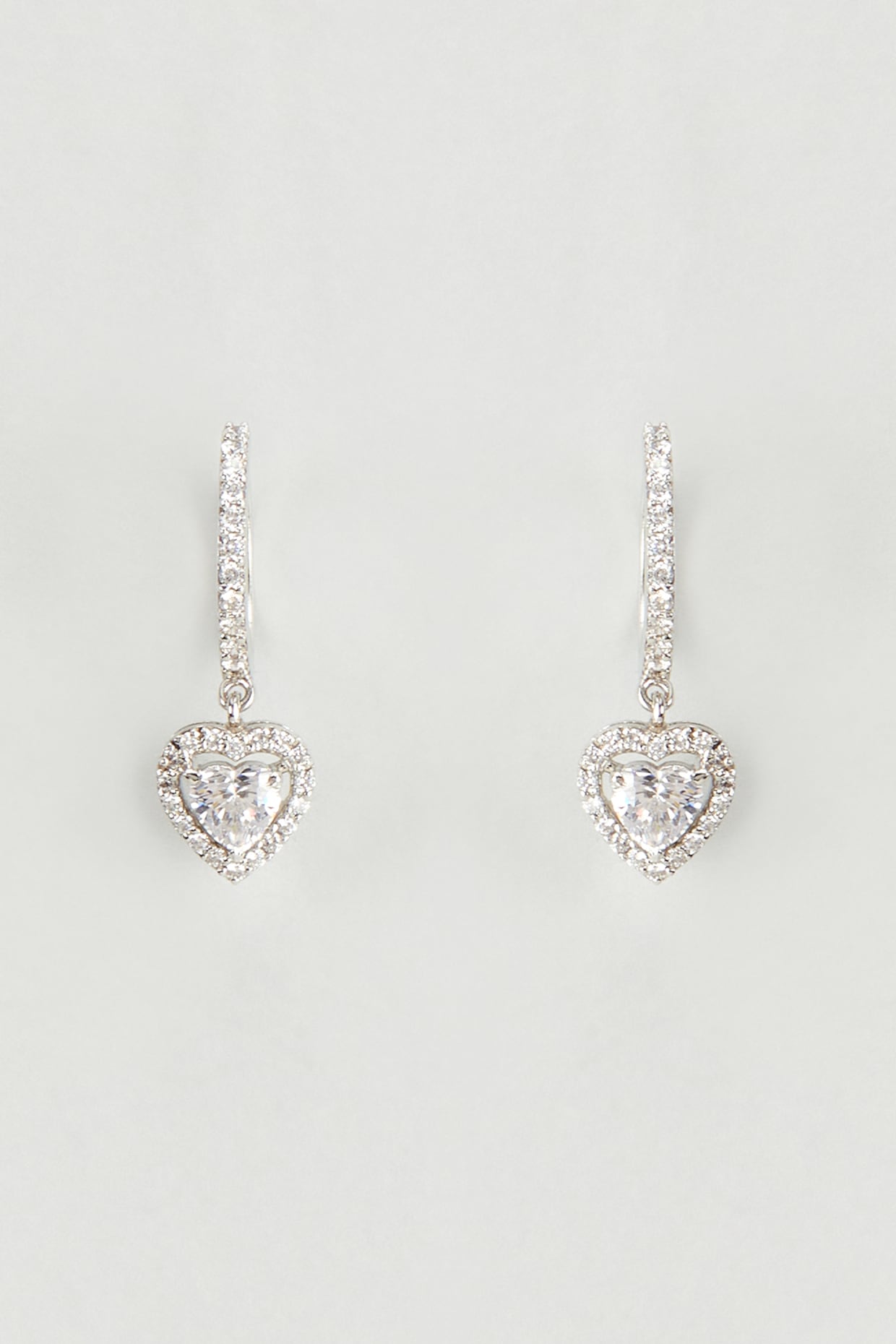 Swarovski Crystal Attract Trilogy White Rhodium-Plated Drop Earrings |  REEDS Jewelers