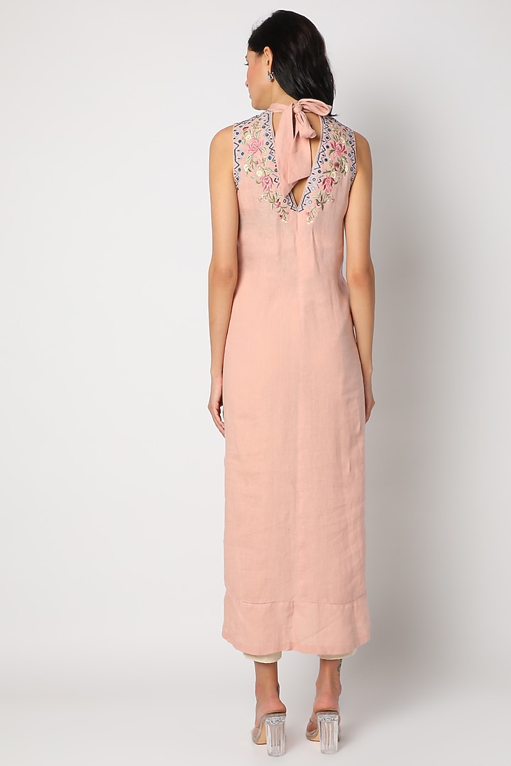 Blush Pink Embroidered Tunic by Aqube by Amber at Pernia's Pop Up Shop