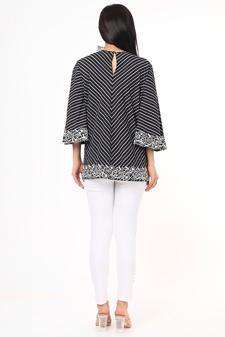 Black & White Embroidered Tunic by Aqube by Amber at Pernia's Pop Up Shop