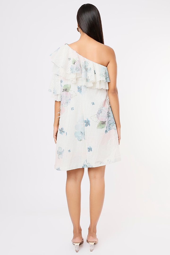 White Printed Summer Dress by Aqube by Amber at Pernia's Pop Up Shop