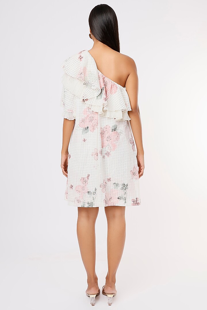 White Printed Summer Dress by Aqube by Amber at Pernia's Pop Up Shop