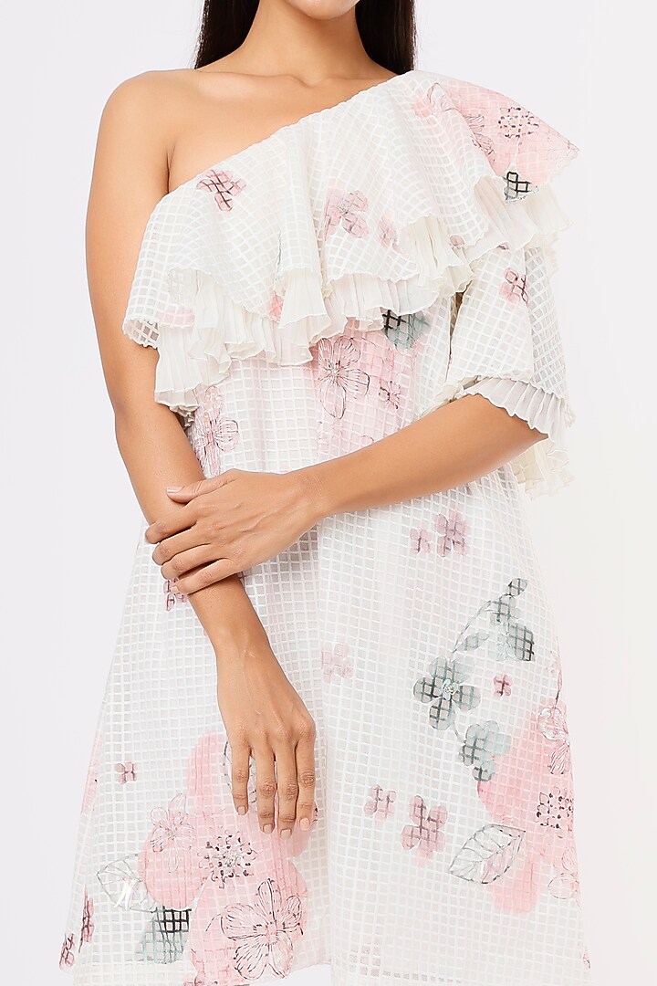 White Printed Summer Dress by Aqube by Amber at Pernia's Pop Up Shop