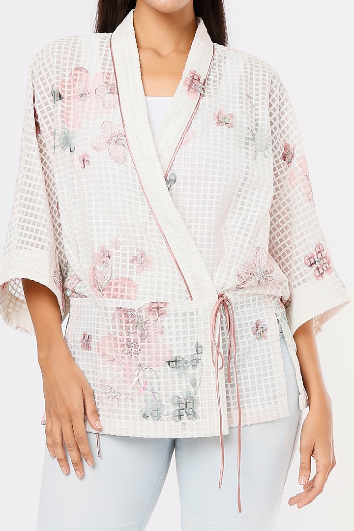 White Printed Cover-Up by Aqube by Amber at Pernia's Pop Up Shop