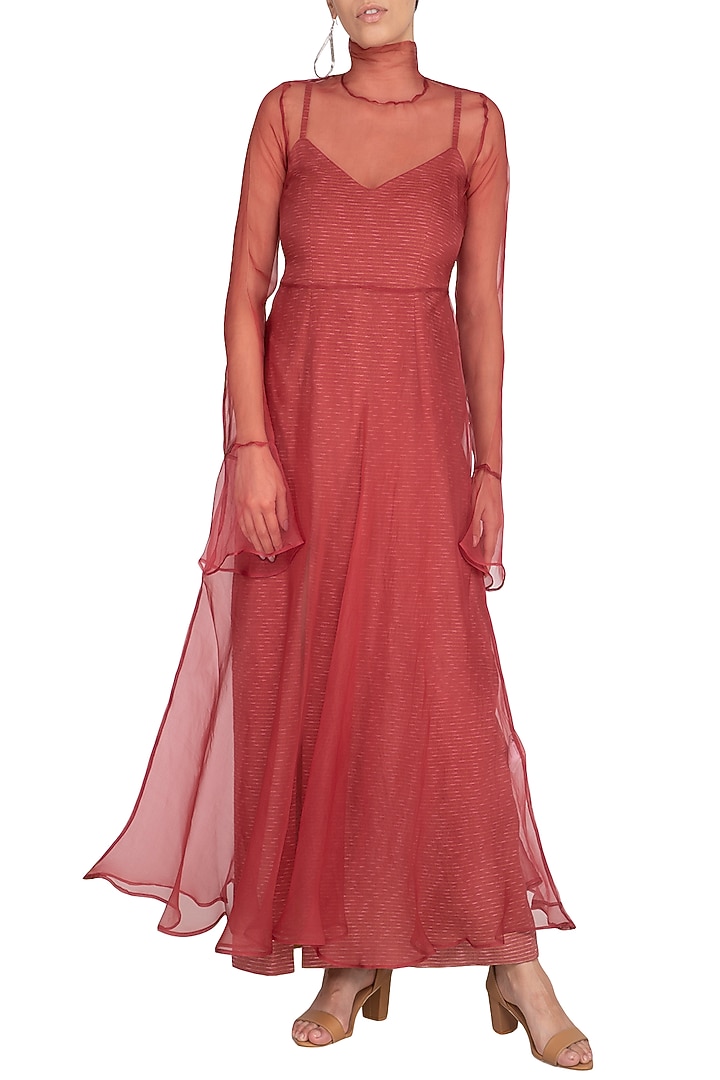 Marsala Flared Summer Dress by AQDUS at Pernia's Pop Up Shop