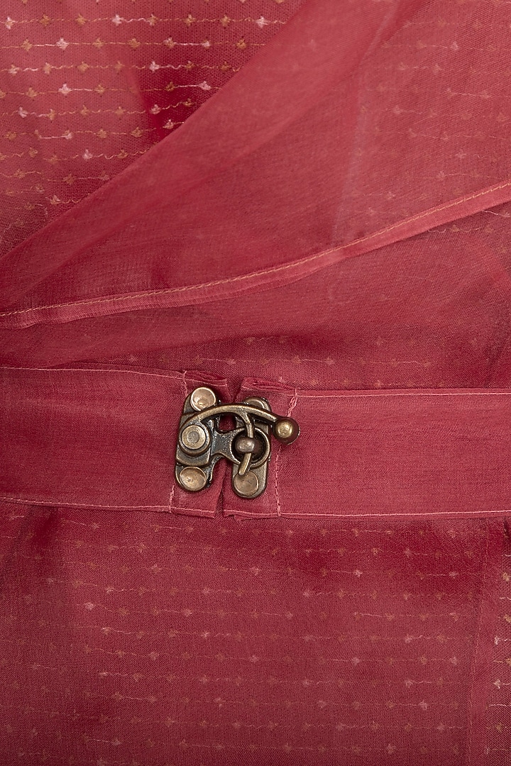 Marsala Long Jacket With Belt by AQDUS at Pernia's Pop Up Shop