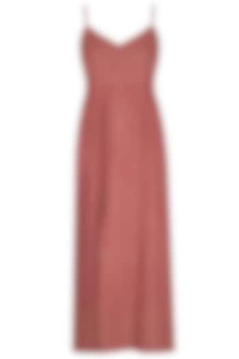 Marsala Embroidered Strappy Dress by AQDUS