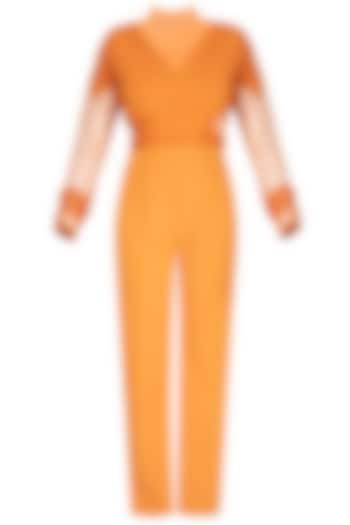 Orange Knitted Jumpsuit by AQDUS