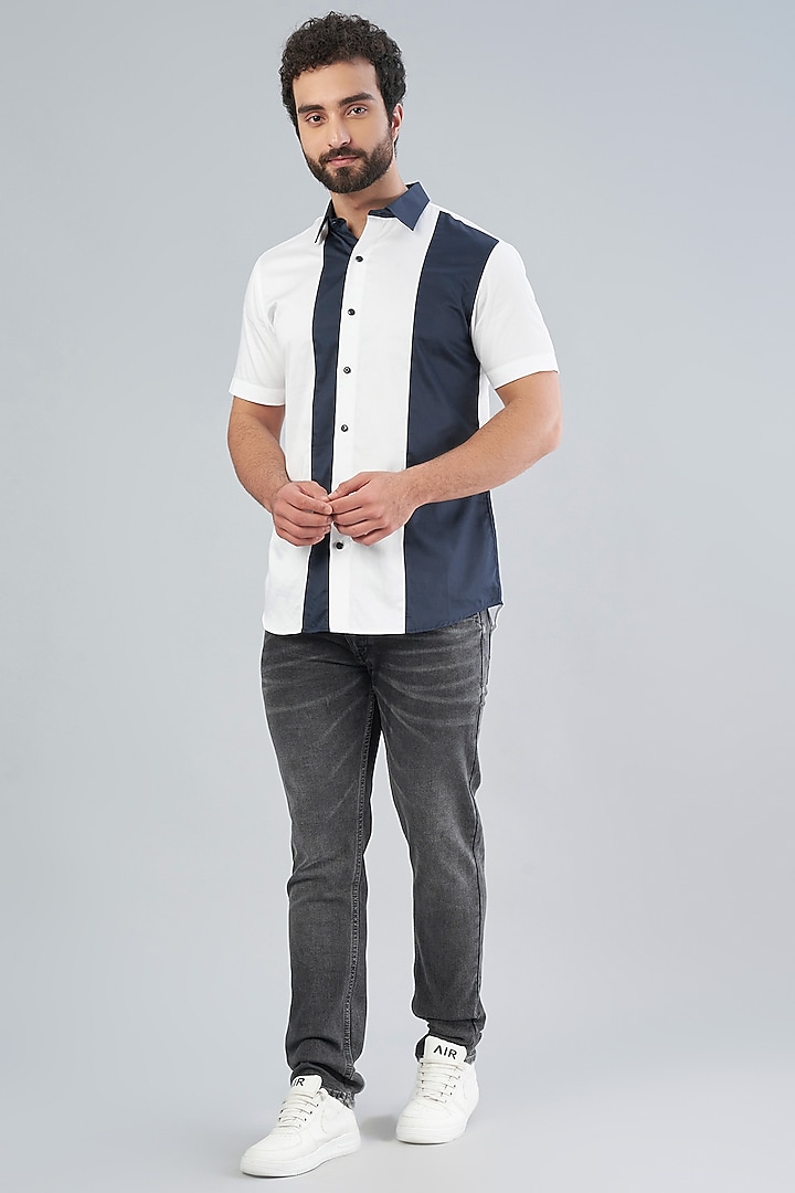 White Cotton Shirt by Aces by Arjun Agarwal