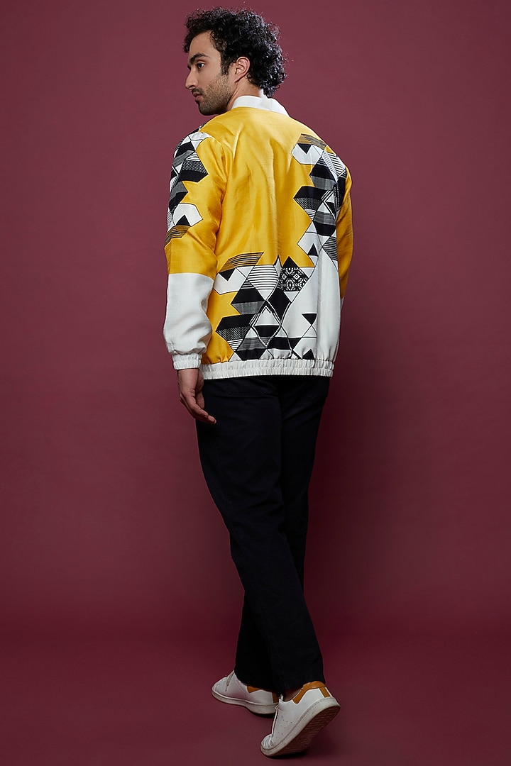 Multi-Colored Printed Bomber Jacket by Aces by Arjun Agarwal at Pernia's Pop Up Shop