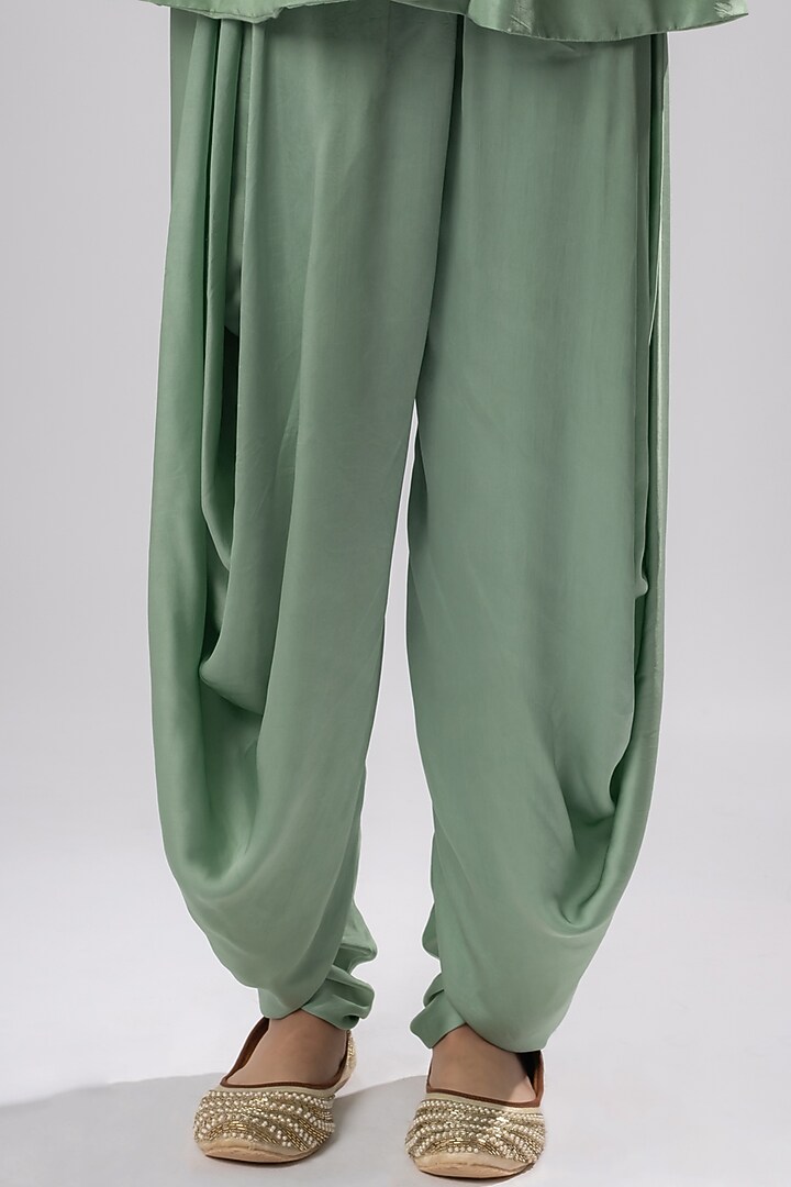 Moss Green Embroidered Jacket Set by Arakne at Pernia's Pop Up Shop
