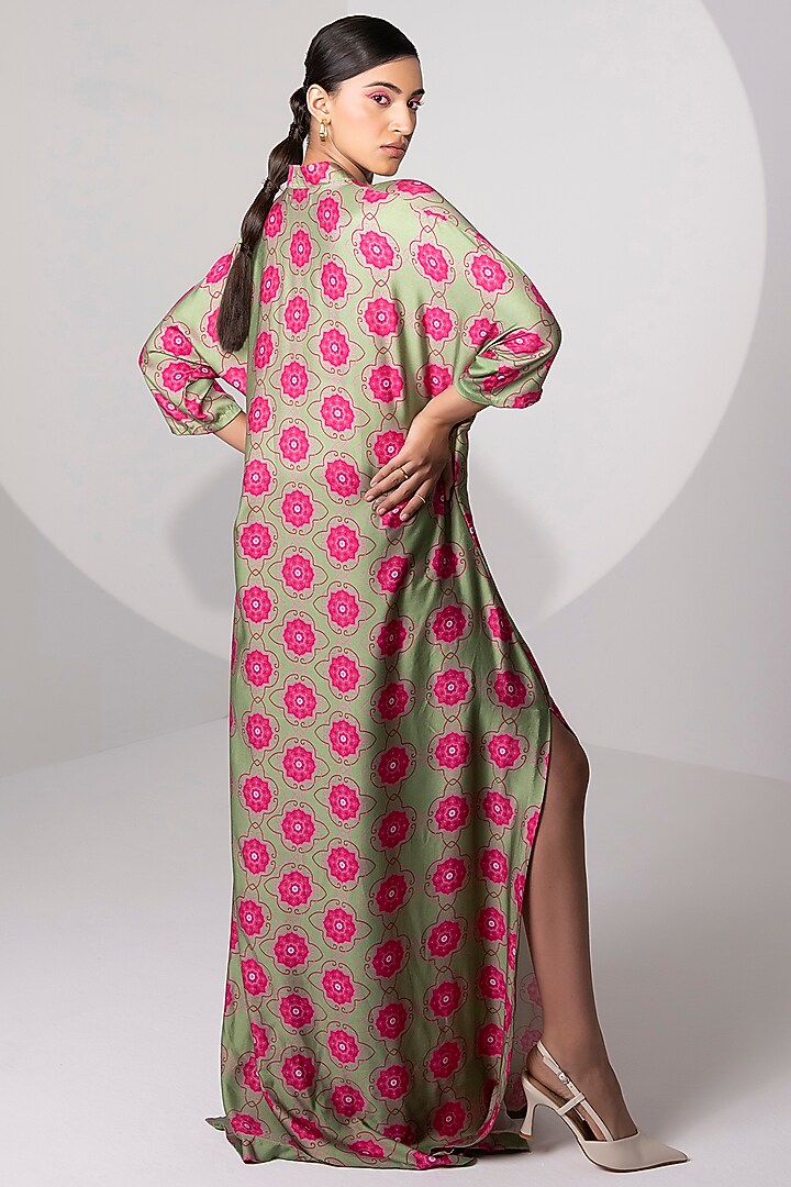 Multi-Colored Printed Maxi Vacation Dress by Arakne at Pernia's Pop Up Shop