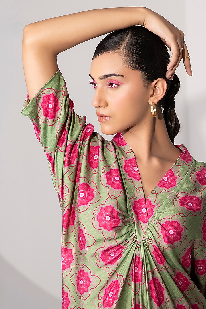 Multi-Colored Printed Maxi Vacation Dress by Arakne at Pernia's Pop Up Shop