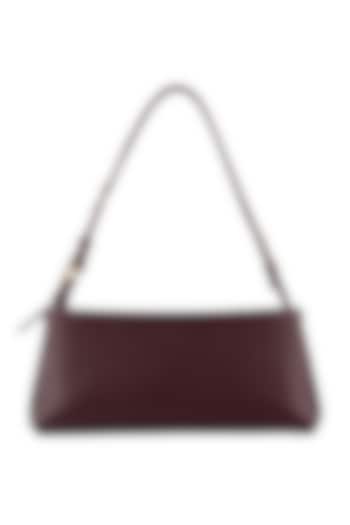 Brown Calf Leather Shoulder Bag by Aranyani