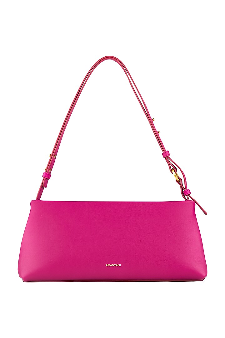 Pink Calf Leather Shoulder Bag by Aranyani