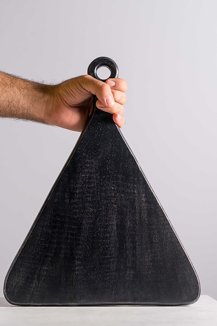 Black Triangular Chopping Board by Araana Home at Pernia's Pop Up Shop
