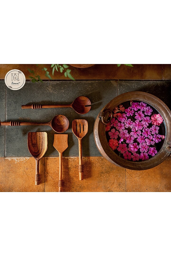 Brown Wood Garoh (Set of 5) by Araana Home at Pernia's Pop Up Shop