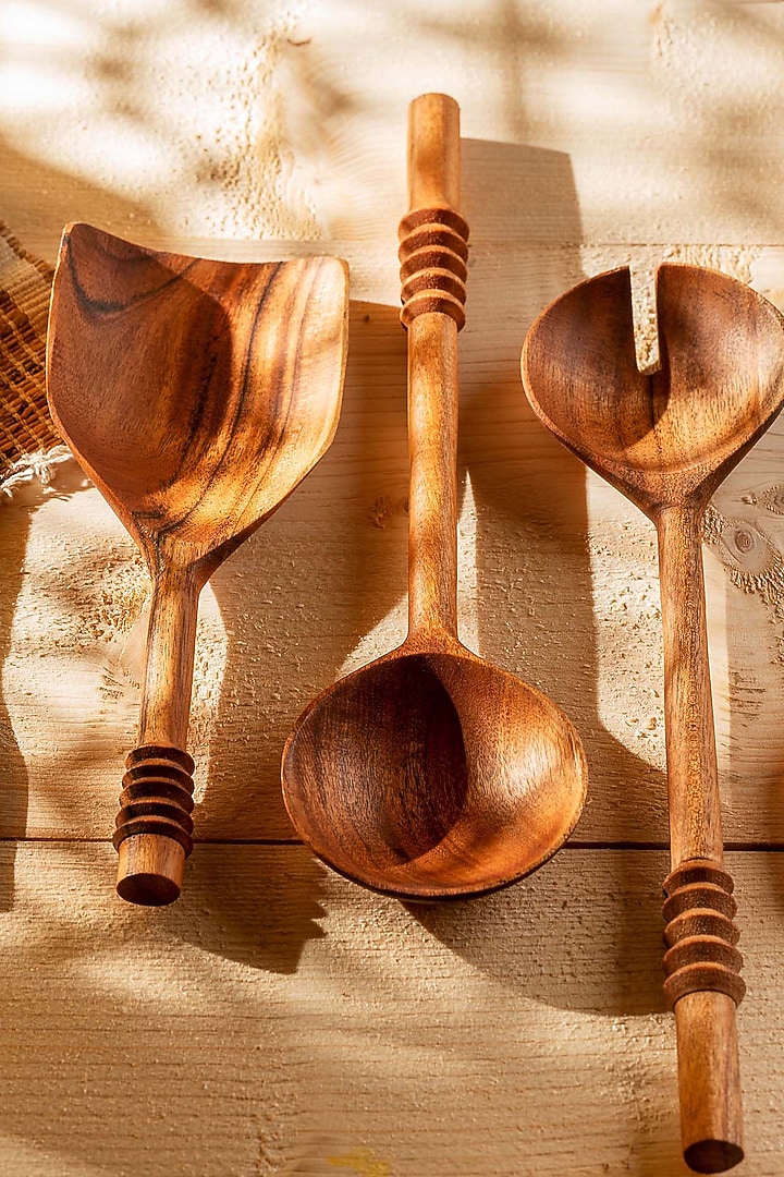 Brown Wood Garoh (Set of 5) by Araana Home at Pernia's Pop Up Shop