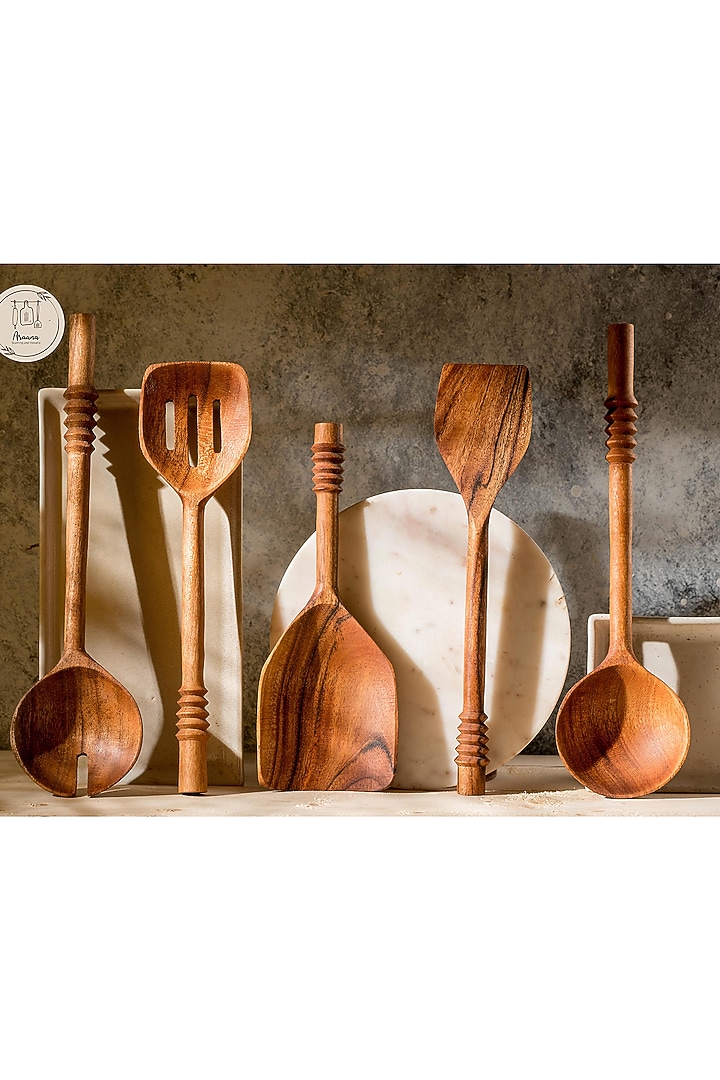 Brown Wood Garoh (Set of 5) by Araana Home at Pernia's Pop Up Shop
