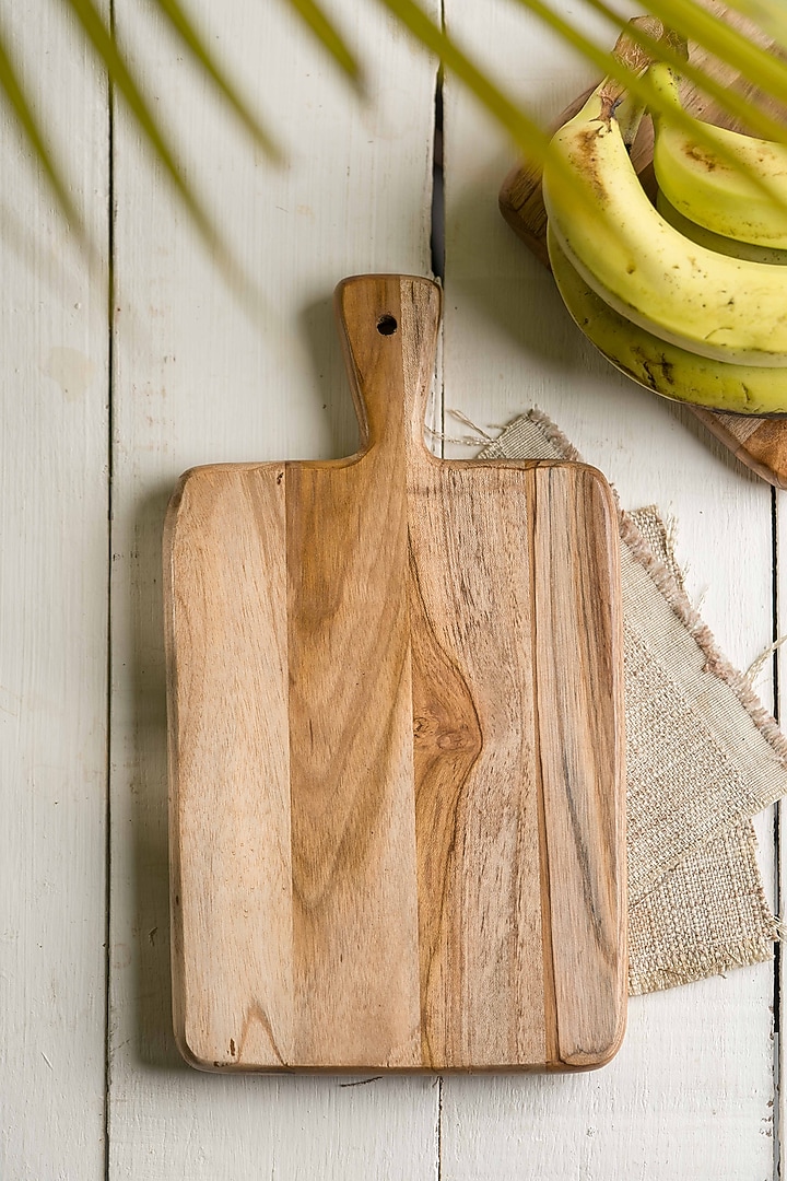 Natural Brown Wooden Chopping Board (Set of 2) by Araana Home at Pernia's Pop Up Shop