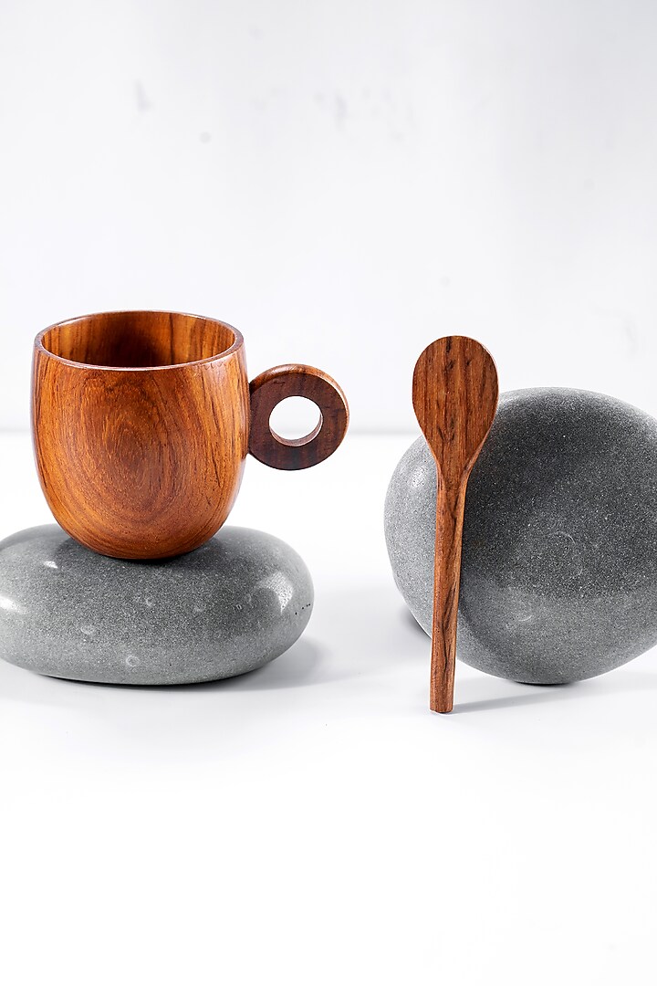 Brown Wooden Tea Set (Set of 6) by Araana Home at Pernia's Pop Up Shop