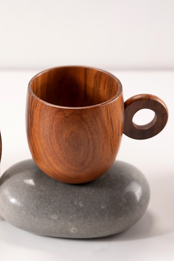 Brown Wooden Tea Set (Set of 6) by Araana Home at Pernia's Pop Up Shop