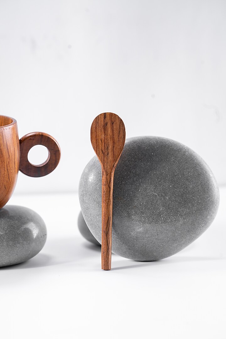 Brown Wooden Tea Set (Set of 6) by Araana Home at Pernia's Pop Up Shop
