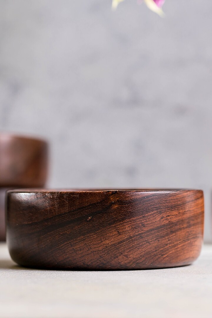 Brown Wooden Bowls (Set of 4) by Araana Home at Pernia's Pop Up Shop