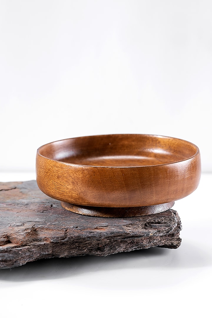 Brown Wooden Handcrafted Bowl (Set of 2) by Araana Home at Pernia's Pop Up Shop