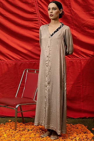 Golden Hammer Georgette Tunic Set by Aradhana & Aparna
