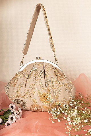 Mini Flower Napa Leather Chain Crossbody Bag