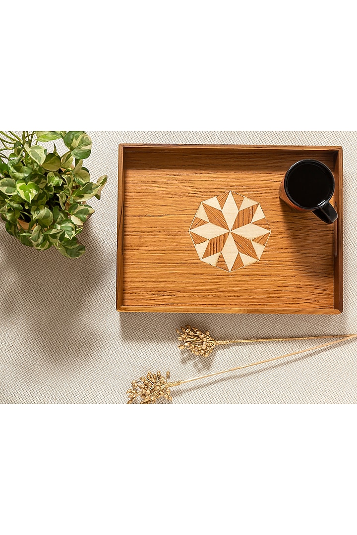Brown Sheesham Wood Tray by Aarav Designs at Pernia's Pop Up Shop