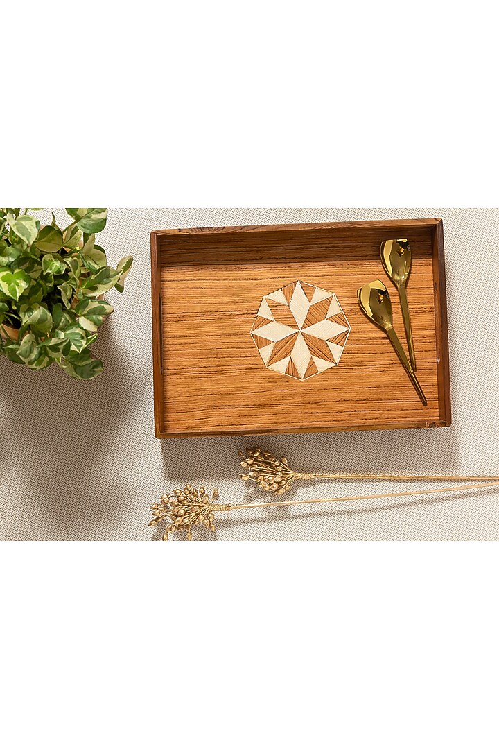 Brown Sheesham Wood Tray by Aarav Designs at Pernia's Pop Up Shop