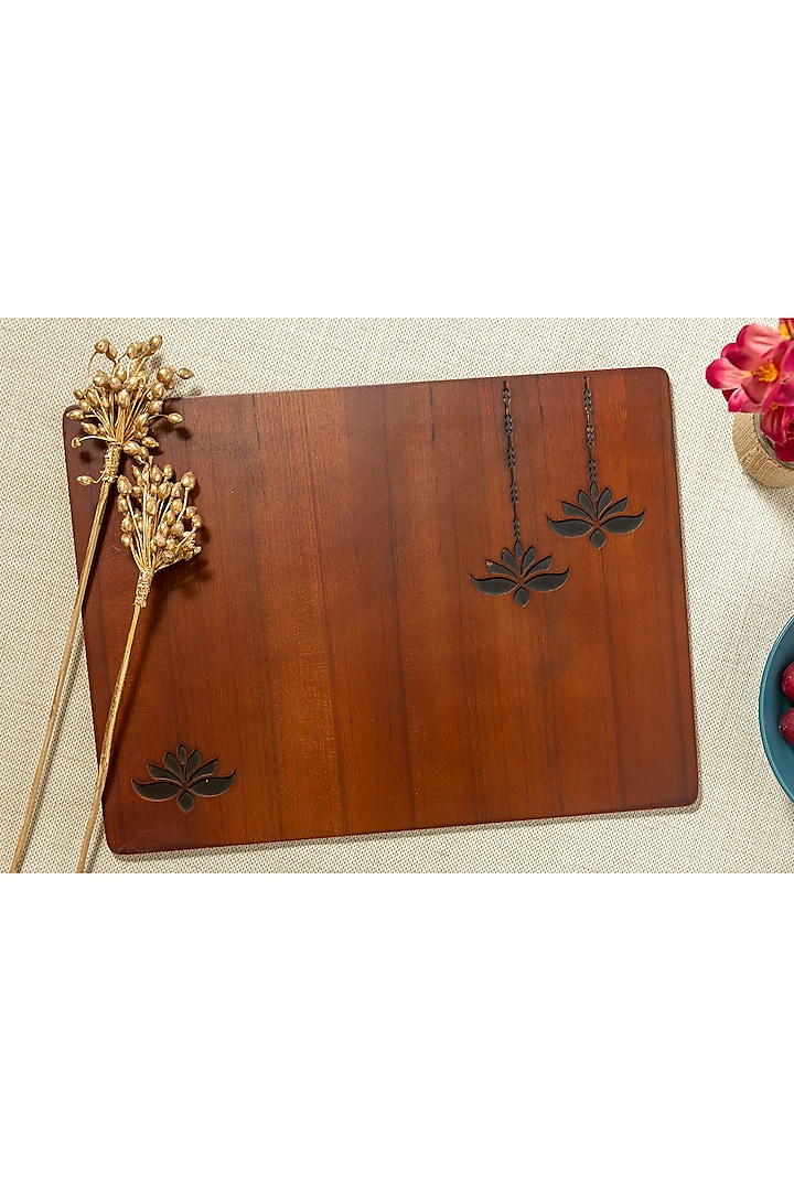 Brown Engineer Wood Table Mats by Aarav Designs at Pernia's Pop Up Shop