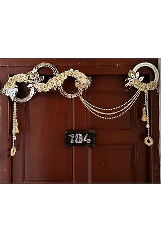 Multi-Colored Engineer Wood & Cloth Flower Toran by Aarav Designs