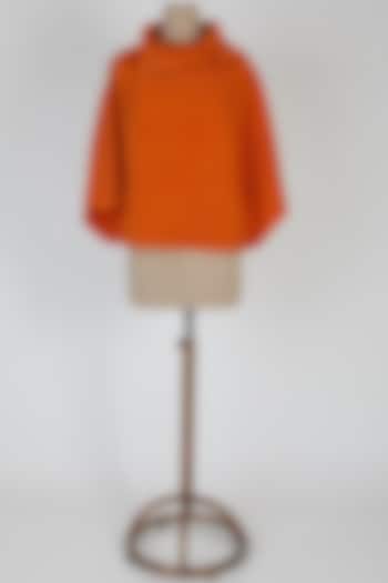 Orange Pleated Top by Arab Crab at Pernia's Pop Up Shop