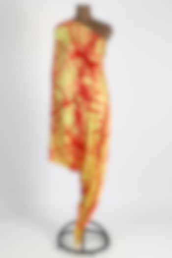 Orange & Yellow Tie-Dye Printed Dress by Arab Crab