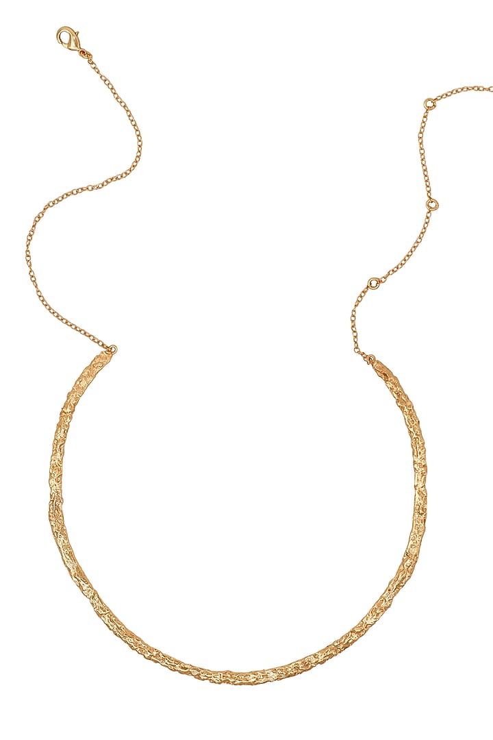 Gold Plated Handcrafted Choker Necklace by Aaree Accessories at Pernia's Pop Up Shop