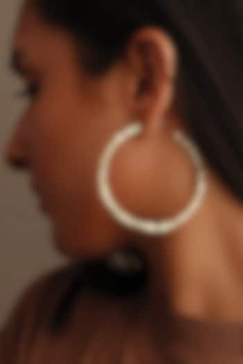 Gold Plated Hoop Handcrafted Earrings by Aaree Accessories at Pernia's Pop Up Shop