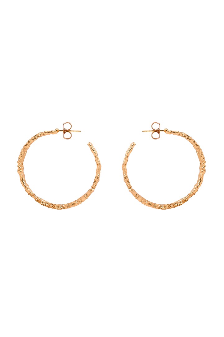 Gold Plated Hoop Handcrafted Earrings by Aaree Accessories at Pernia's Pop Up Shop