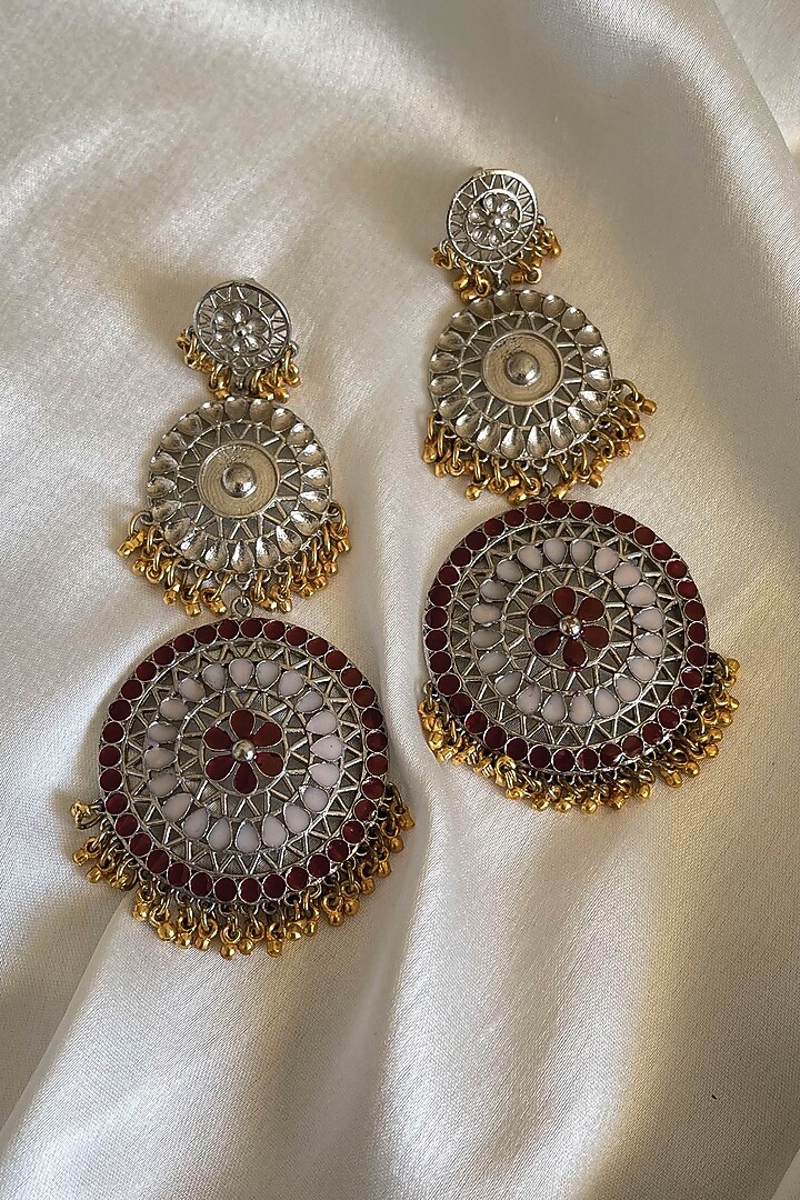 Two Tone Finish Dangler Earrings by Aaree Accessories at Pernia's Pop Up Shop