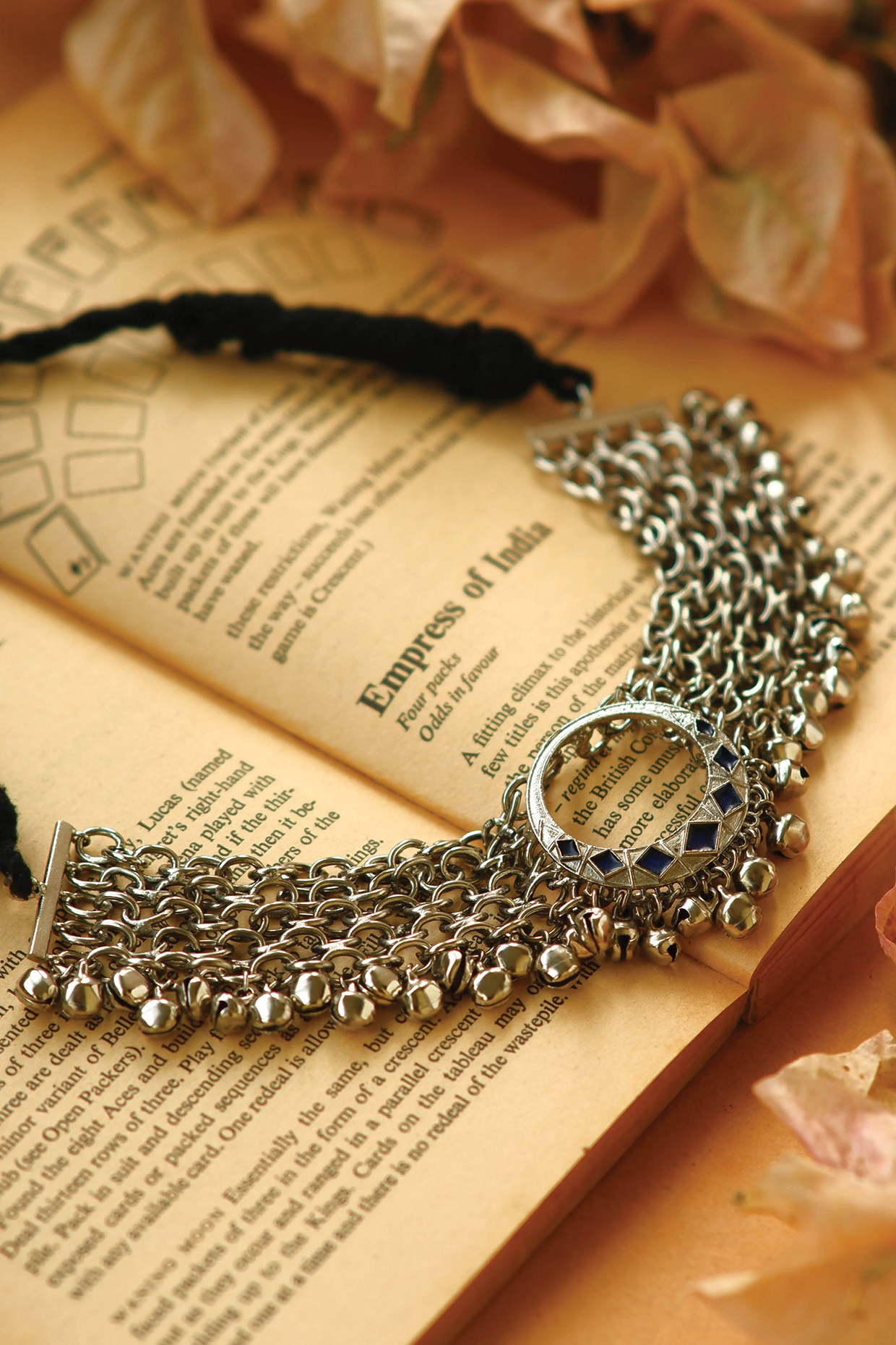 Silver Enamelled Choker Necklace by Aaree Accessories