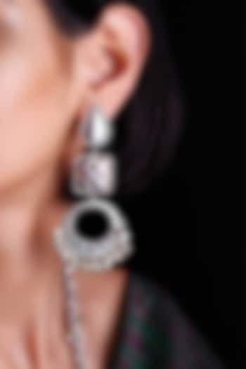 Two-Tone Finish Enamelled Earrings by Aaree Accessories