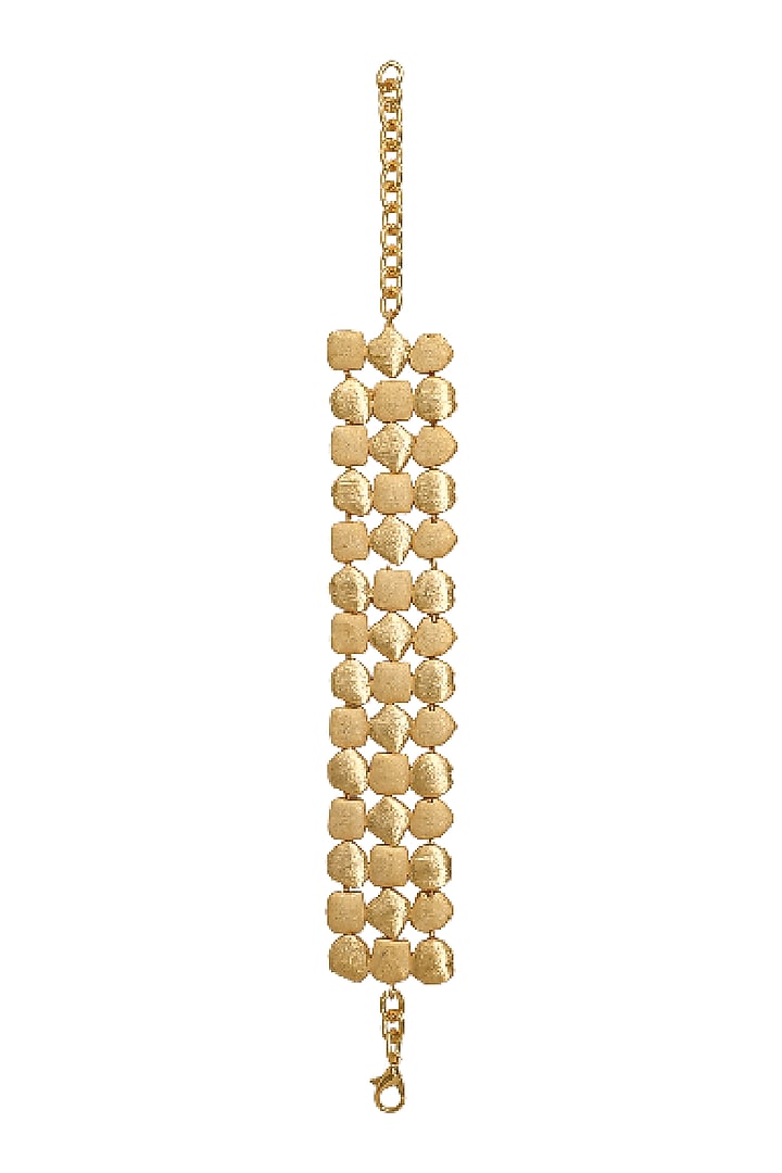 Gold Finish Handcrafted Bracelet by Aaree Accessories at Pernia's Pop Up Shop