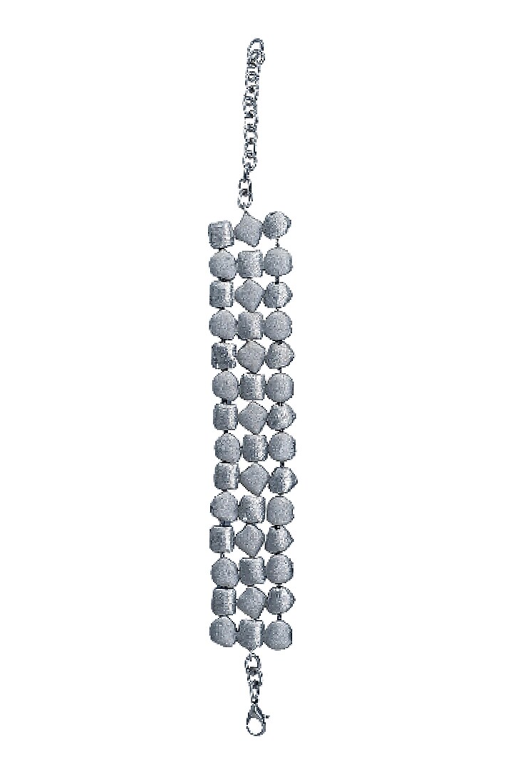 Silver Finish Handcrafted Bracelet by Aaree Accessories at Pernia's Pop Up Shop