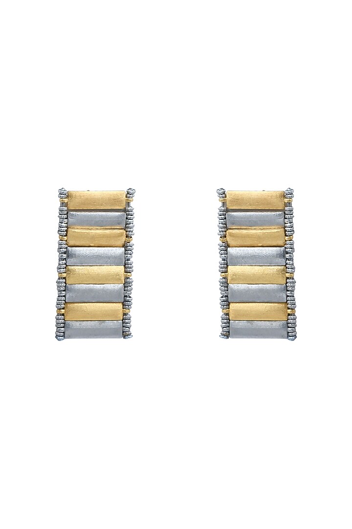 Two-Tone Finish Handcrafted Dangler Earrings by Aaree Accessories at Pernia's Pop Up Shop