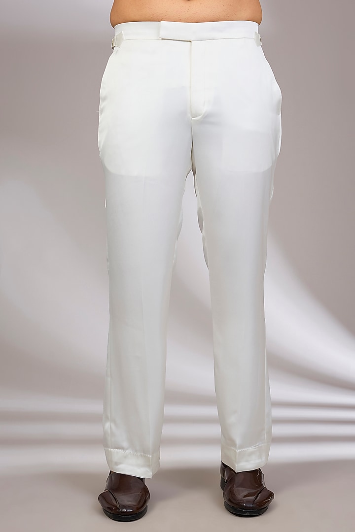 Sage Green Georgette & Satin Kurta Set by ARJAN DUGAL at Pernia's Pop Up Shop