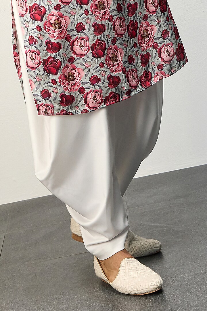 Turquoise Modal Printed Kurta Set by ARJAN DUGAL at Pernia's Pop Up Shop