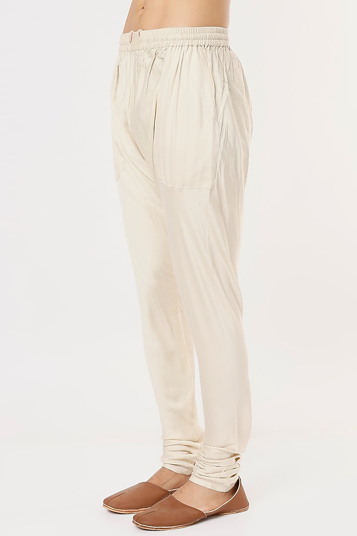 Powder Blue Modal Silk Satin Floral Digital Printed Kurta Set by ARJAN DUGAL at Pernia's Pop Up Shop