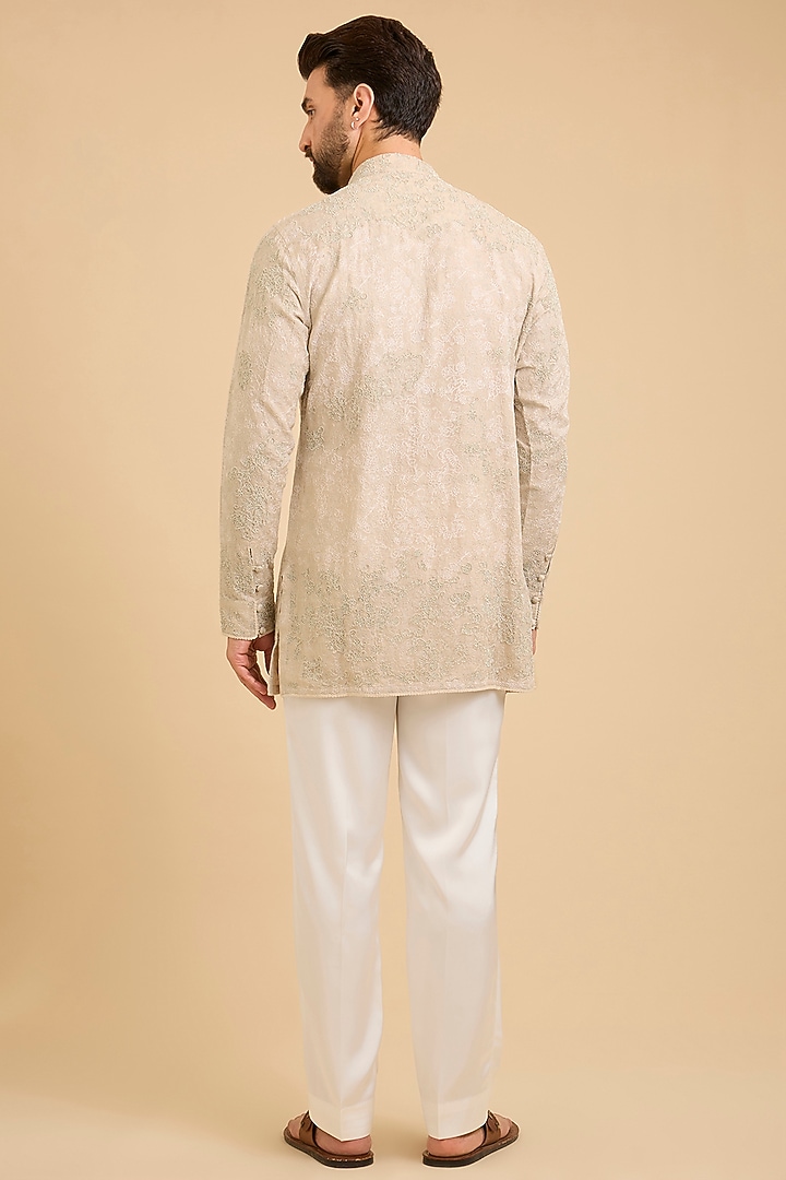 Dune Georgette & Estelle Satin Kurta Set by ARJAN DUGAL at Pernia's Pop Up Shop